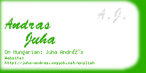 andras juha business card